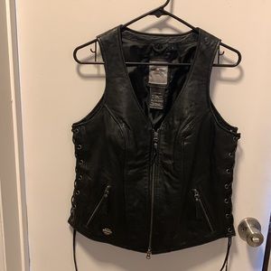 HARLEY-DAVIDSON Ladies Side Laced Leather Vest